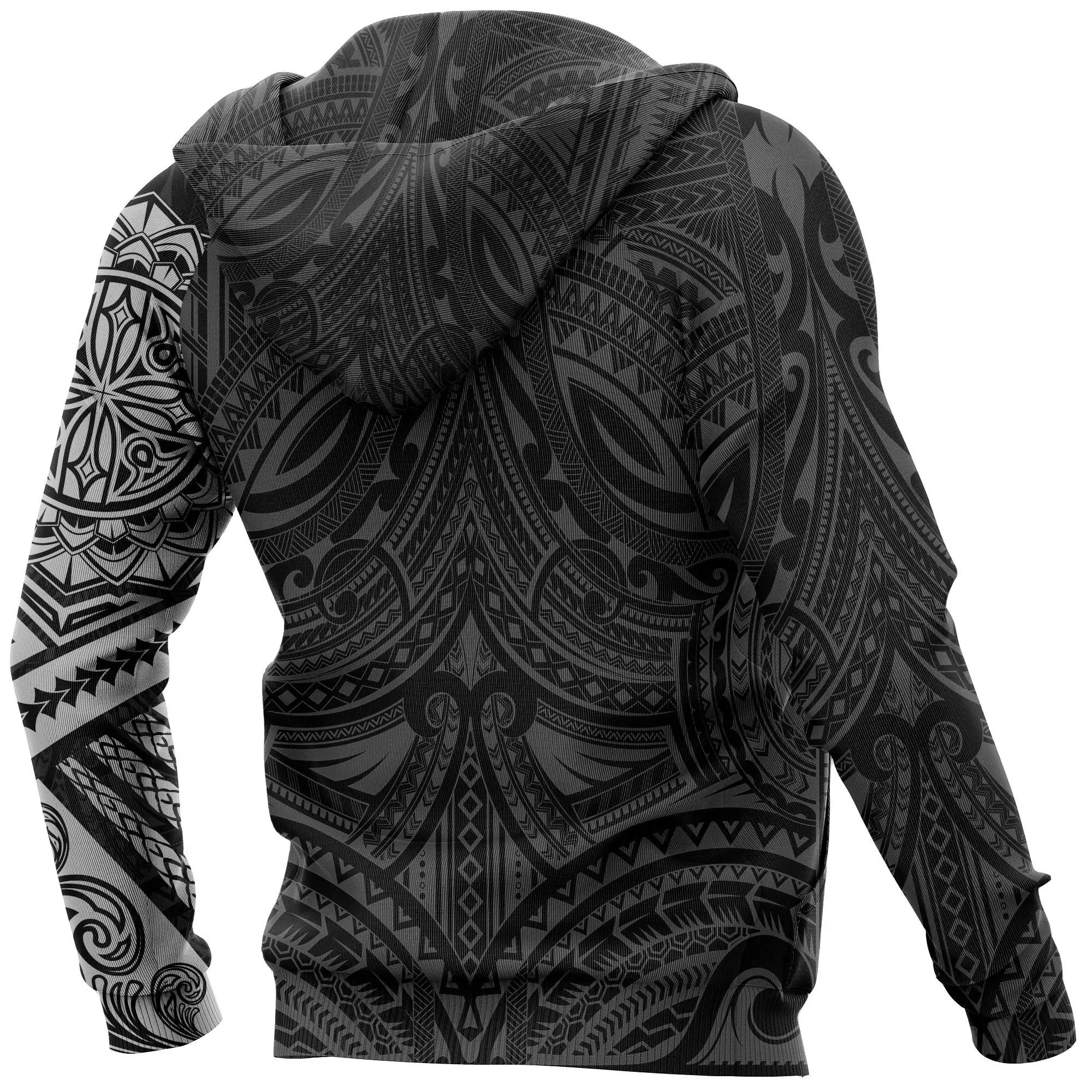 Alohawaii Clothing - Hoodie Polynesian Native Flowers Tattoo Style A7