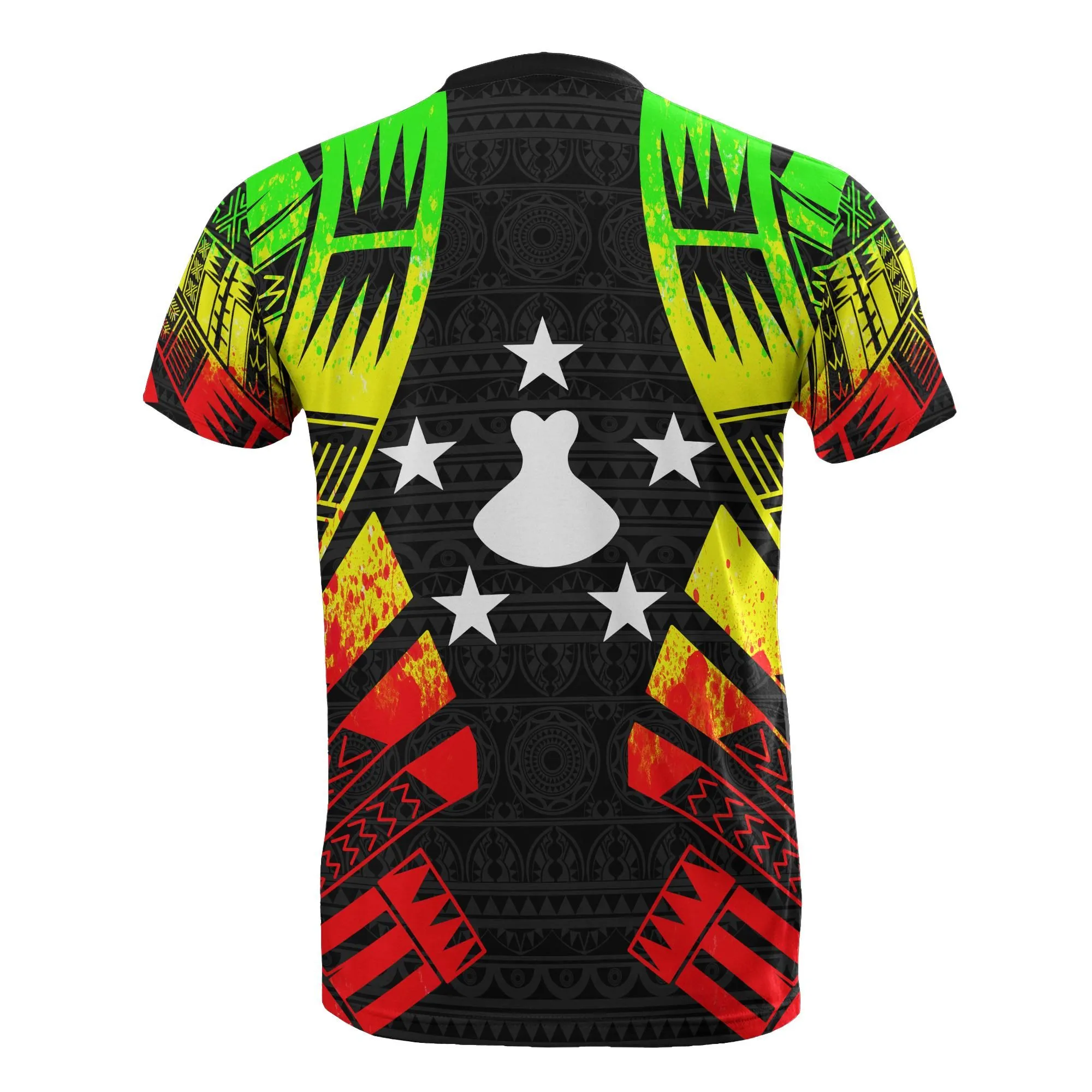 Austral Islands T Shirt - Austral Islands Flag Polynesian Tattoo Reggae Style