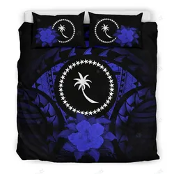 Chuuk Hibiscus Palm Tree Bedding Set Bedroom Decor