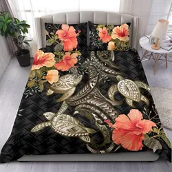 Turtle Mix Hibiscus Bedding Set Polynesian