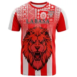 Football LABASA FA T Shirt Red Lion Fiji LT13