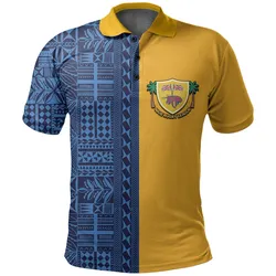 Niue Rugby Polo Shirt Niue Hiapo Patterns No.3