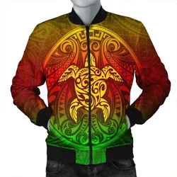 FamilyGater Jacket - Kanaka Maoli Turtle Polynesian Bomber Jacket - AH - J4R