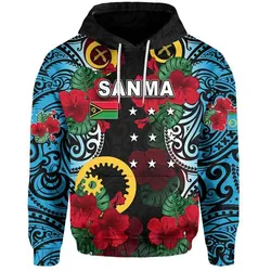 Vanuatu Sanma And Hibiscus Hoodie  LT6
