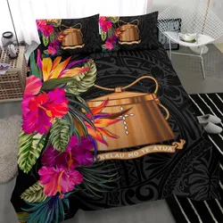 Tokelau Bedding Set - Polynesian Hibiscus Pattern