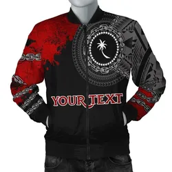 Chuuk Polynesian Personalised Mens Bomber Jacket - Polynesian Chain Style