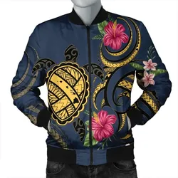 Alohawaii Jacket - Hawaii Polynesian Turtle Hibiscus Plumeria Bomber Jacket - Nane Style - AH - J4R