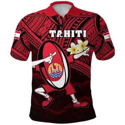 Tahiti Rugby Polo Shirt Dab Trend Creative