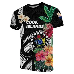 Cook Islands Coat Of Arms Polynesian With Hibiscus Unisex 3D T-Shirt All Over Print ONBVX