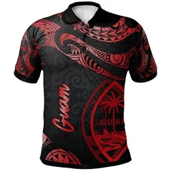 Guam Polynesian Polo Shirt - Poly Tattoo Red Version
