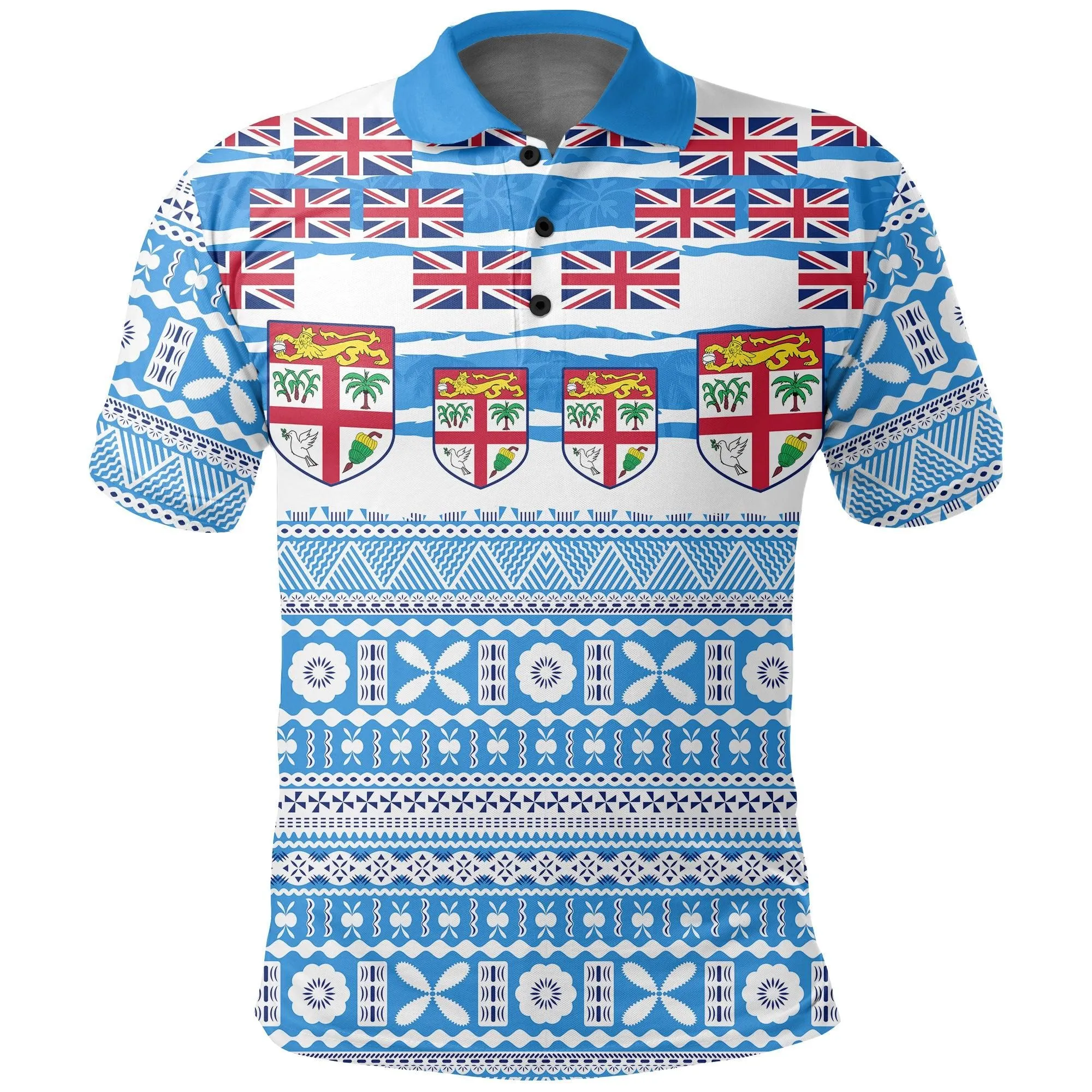 (Custom Personalised) Fiji Polynesian Polo Shirt Fijian Tropical Flowers LT13
