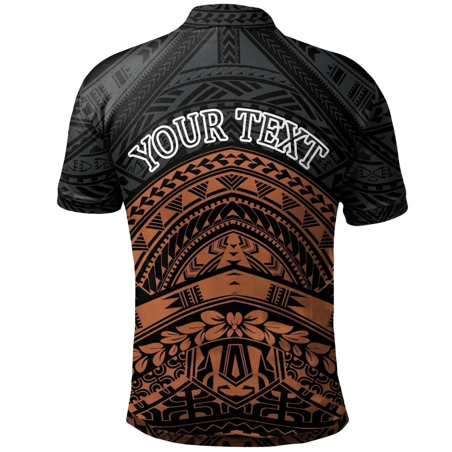 Polynesian Custom Personalised Polo Shirt - Tribal Pattern Hibiscus