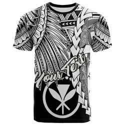 Alohawaii T-Shirt - Tee Hawaii Polynesian Custom Personalised - Tribal Wave Tattoo White - BN12