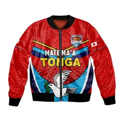 (Custom Personalised) Tonga Mate Maa Rugby Bomber Jacket Jersey LT6