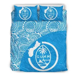 FamilyGater Bedding Set - Cover and Pillow Cases Guam Coat Of Arm Map Polynesian 02 Th9