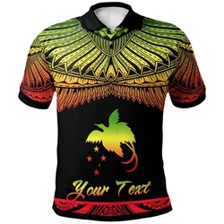 Papua New Guinea Polynesian Custom Personalised Polo Shirt - Poly Tattoo Reggae Version