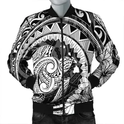 Hawaiian Kanaka Honu Map Hibiscus Globular Polynesian Bomber Jacket