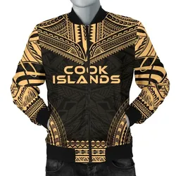 FamilyGaterJacket - Bomber Jacket Cook Islands Polynesian Chief - Gold Version - Bn10