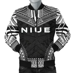 Niue Polynesian Chief Mens Bomber Jacket - Black Version