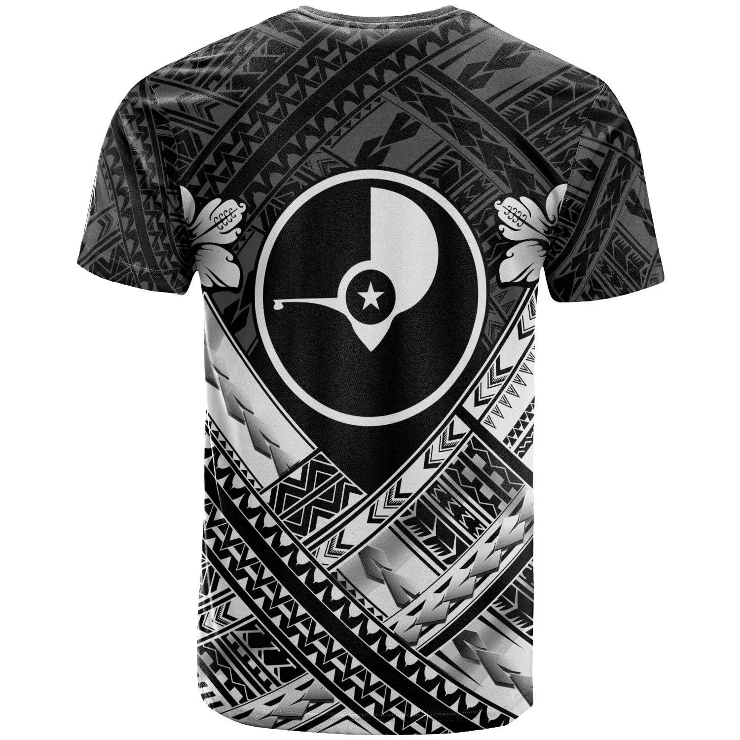 Yap Custom Polynesian T-Shirt - Yap White Seal Camisole Hibiscus Style - BN18