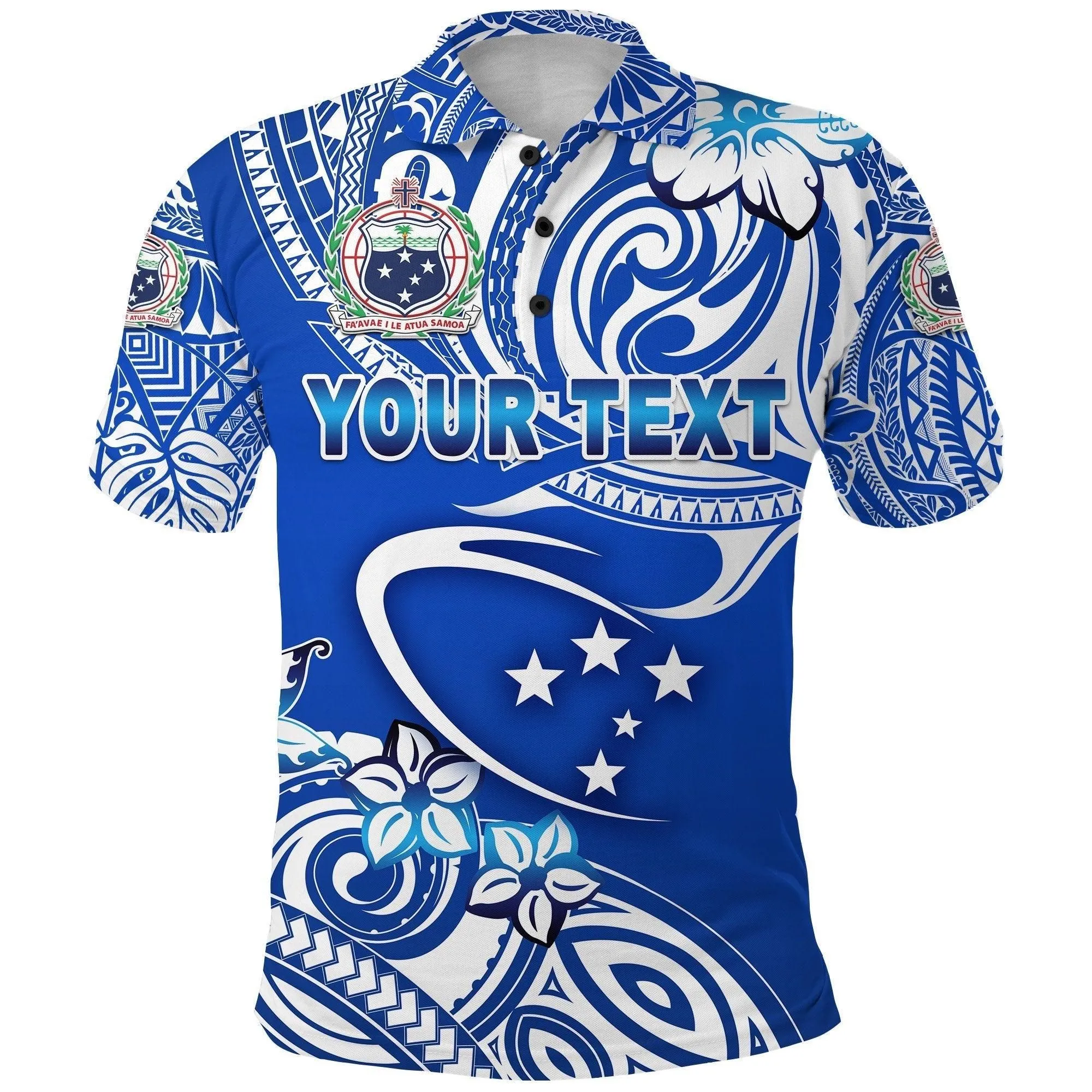 (Custom Personalised) Manu Samoa Rugby Polo Shirt Unique Vibes - White