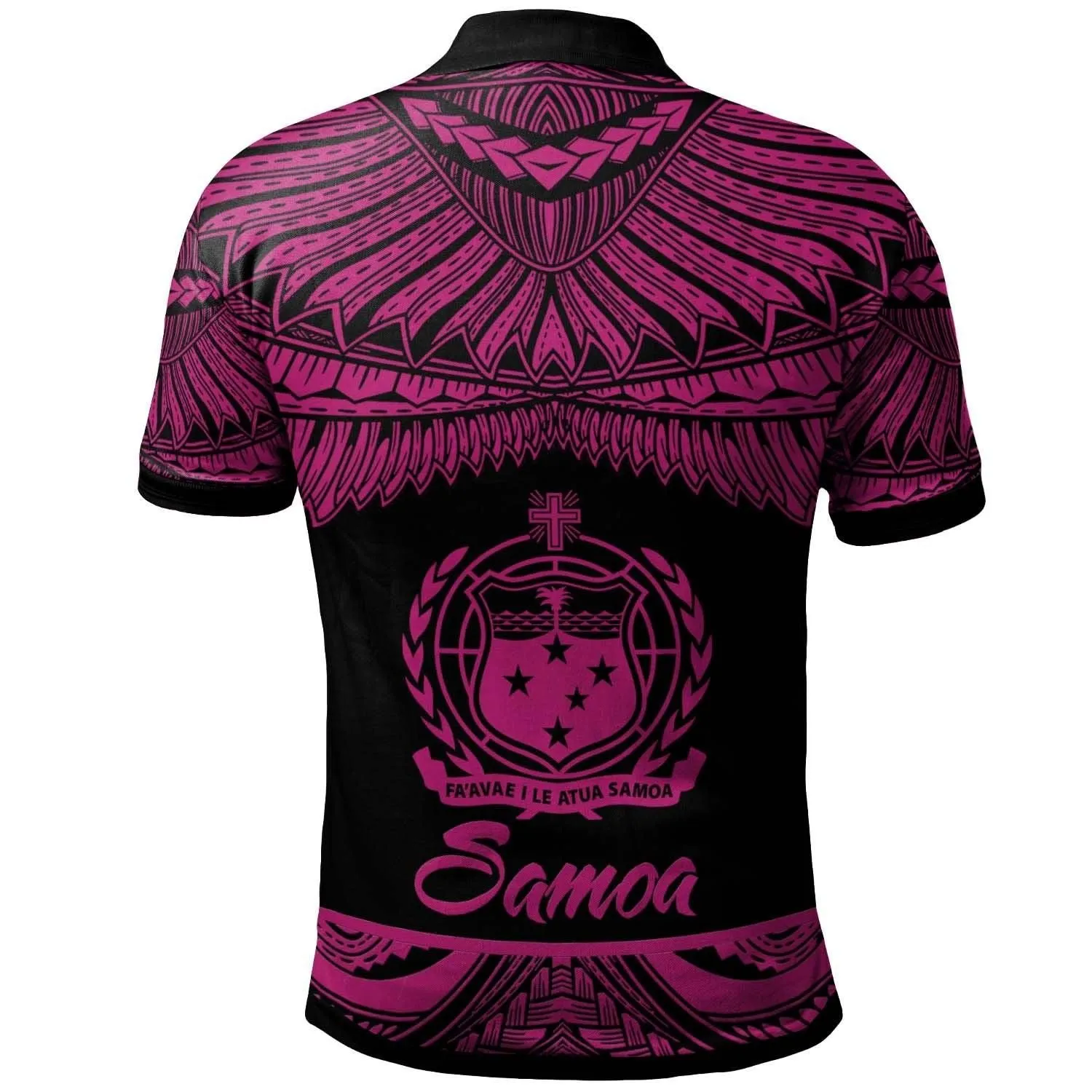 Samoa Polynesian Polo Shirt - Poly Tattoo Pink Version