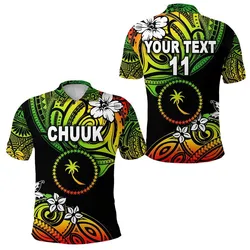 (Custom Personalised) FSM Chuuk Polo Shirt Unique Vibes - Reggae LT8