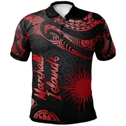 Marshall Islands Polynesian Polo Shirt - Poly Tattoo Red Version