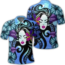 Alohawaii Shirt - Hawaiian Hibiscus Plumeria Hula Girl Polynesian Polo Shirt - AH - JGR