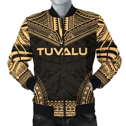 Tuvalu Polynesian Chief Men's Bomber Jacket - Gold Version - Bn10