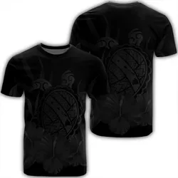 Alohawaii Tee - Hawaiian Map Turtle Hibiscus Polynesian T-shirt Gray - AH - J4R