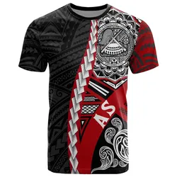 American Samoa Polynesian T-Shirt - Wave Tattoo