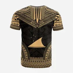 Tokelau Custom Personalised T shirt - Tokelau Flag Polynesian Chief Tattoo Gold Version
