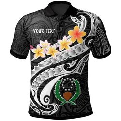 Pohnpei Custom Personalised Polo Shirt - Pohnpei Seal Polynesian Patterns Plumeria Black
