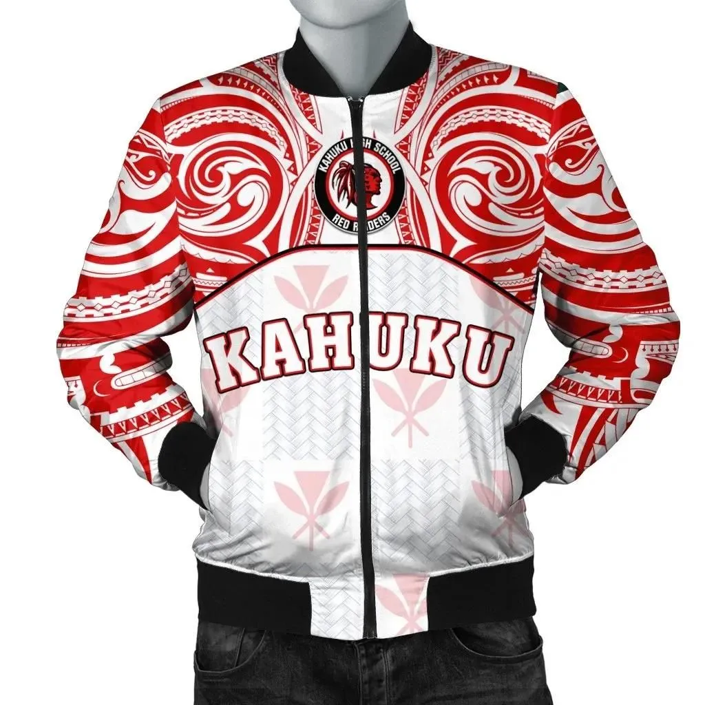 Alohawaii Jacket - Kanaka Kahuku High School Mens Bomber Jacket Demodern Style AH JH