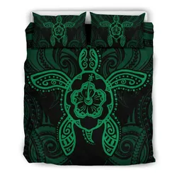 Alohawaii Bedding Set Hibiscus Turtle Polynesian Bedding Set Green Ah J7 Dhc1712763Dd