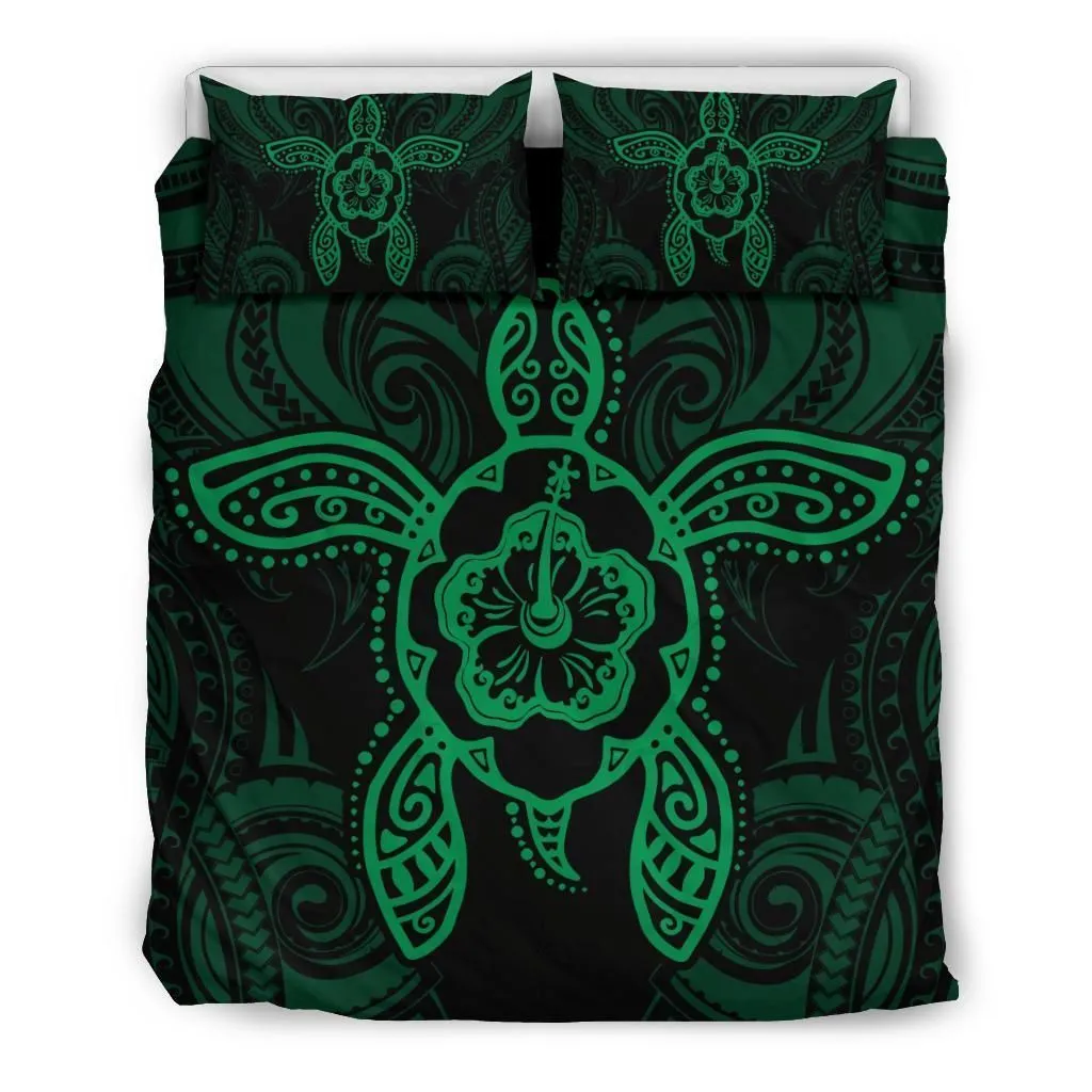 Alohawaii Bedding Set Hibiscus Turtle Polynesian Bedding Set Green Ah J7 Dhc1712763Dd