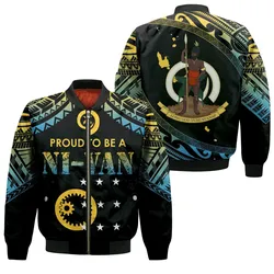Vanuatu Proud To Be A Ni-Van - Polynesian Pattern Bomber Jacket - Sanma Province LT7
