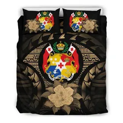 Tonga Brown Hibiscus Bedding Set A24 Dhc28111685Dd