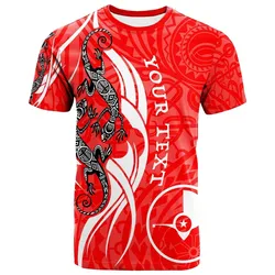 Yap Custom Personalised T shirt - Lizard Tattoo Red Color