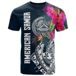 American Samoa T Shirt - Polynesian Hibiscus With Summer Vibes