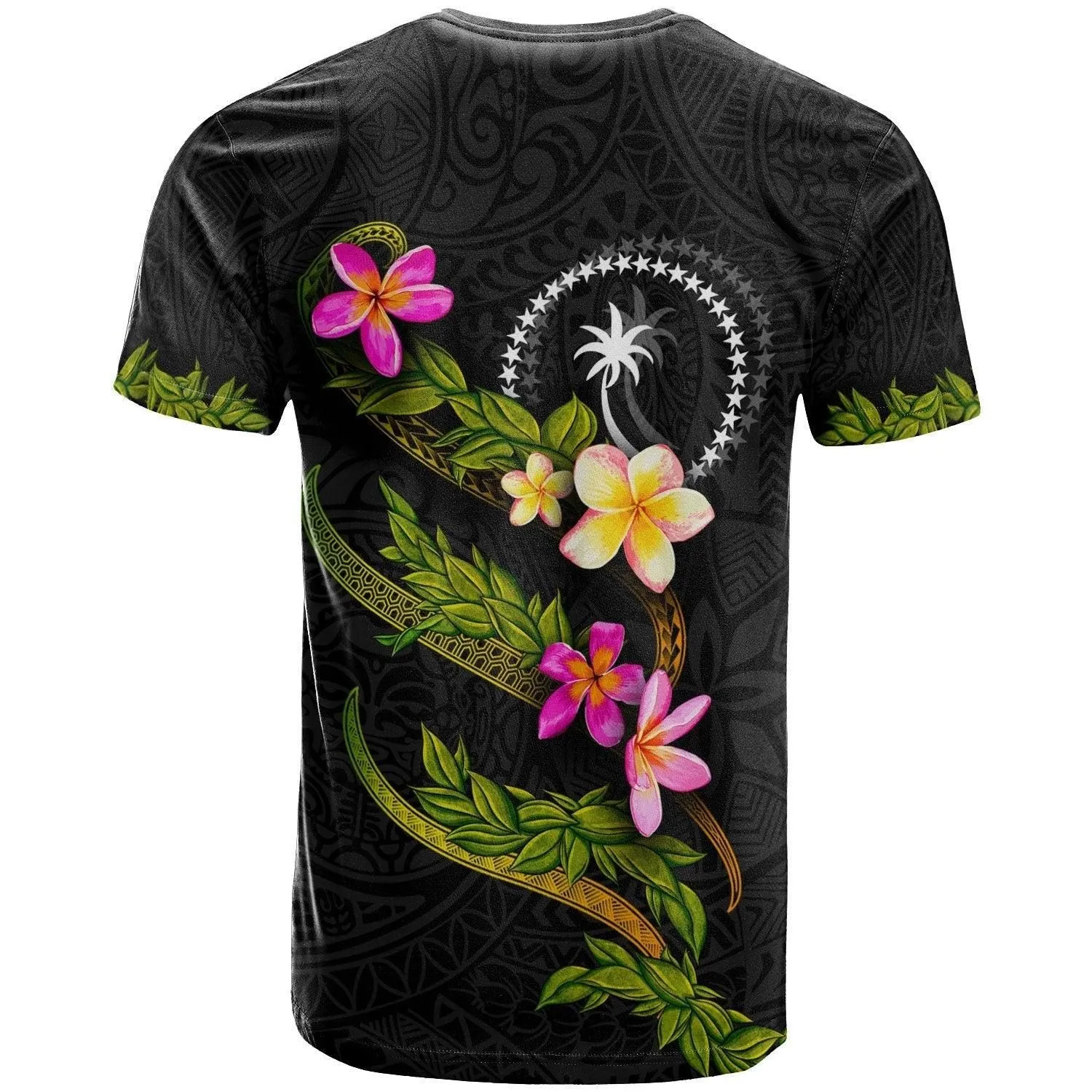 Chuuk Polynesian T Shirt - Plumeria Tribal