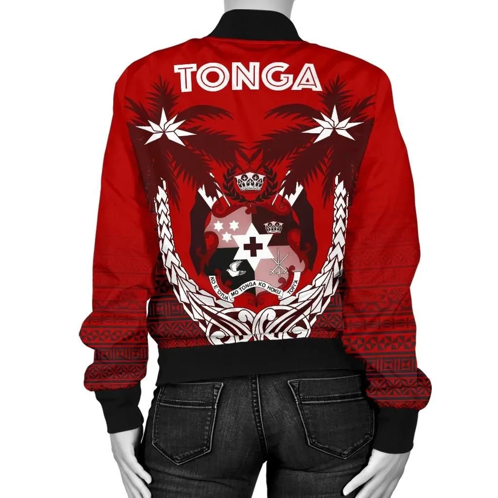 Tonga Polynesian Coconut Women's Bomber Jacket A02