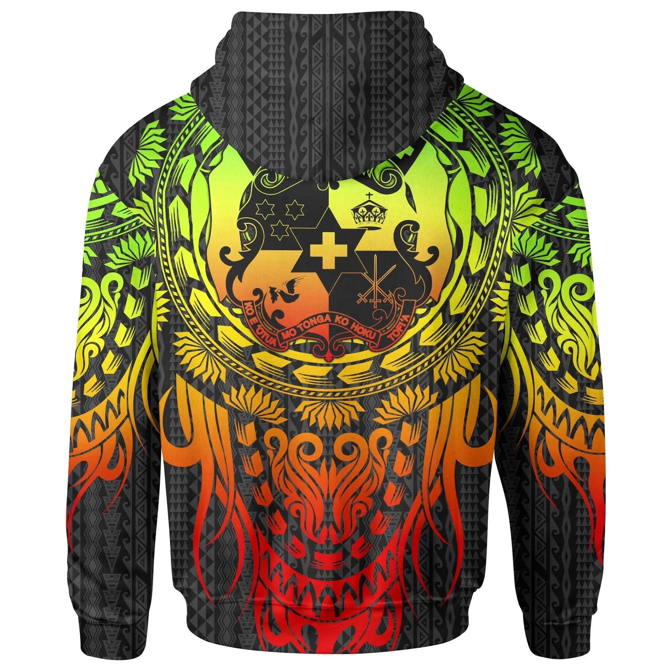 Alohawaii Clothing - Hoodie Tonga Polynesian - Tattoo Pattern With Seal Reggae - Bn12
