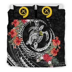 Polynesian Vanuatu Polynesia Map Turtle Hibiscus A Bedding Set Camli Pqn