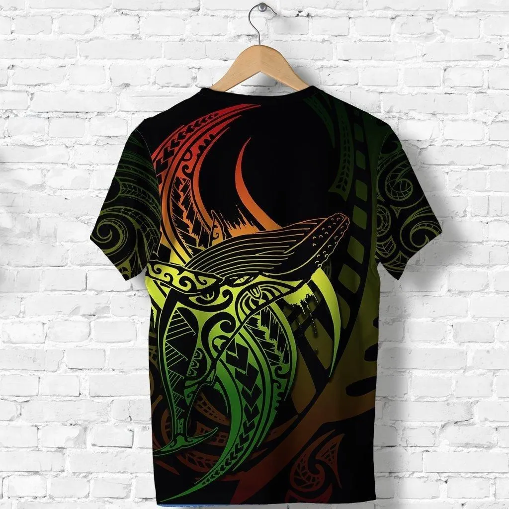 New Zealand Shirt, Maori Humpback Whales Polynesian Tattoo T-Shirt