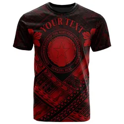 Northern Mariana Islands Custom Polynesian T-Shirts - CNMI Seal Camisole Hibiscus Style (Red)- BN18