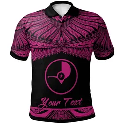 Yap Polynesian Custom Personalised Polo Shirt - Poly Tattoo Pink Version