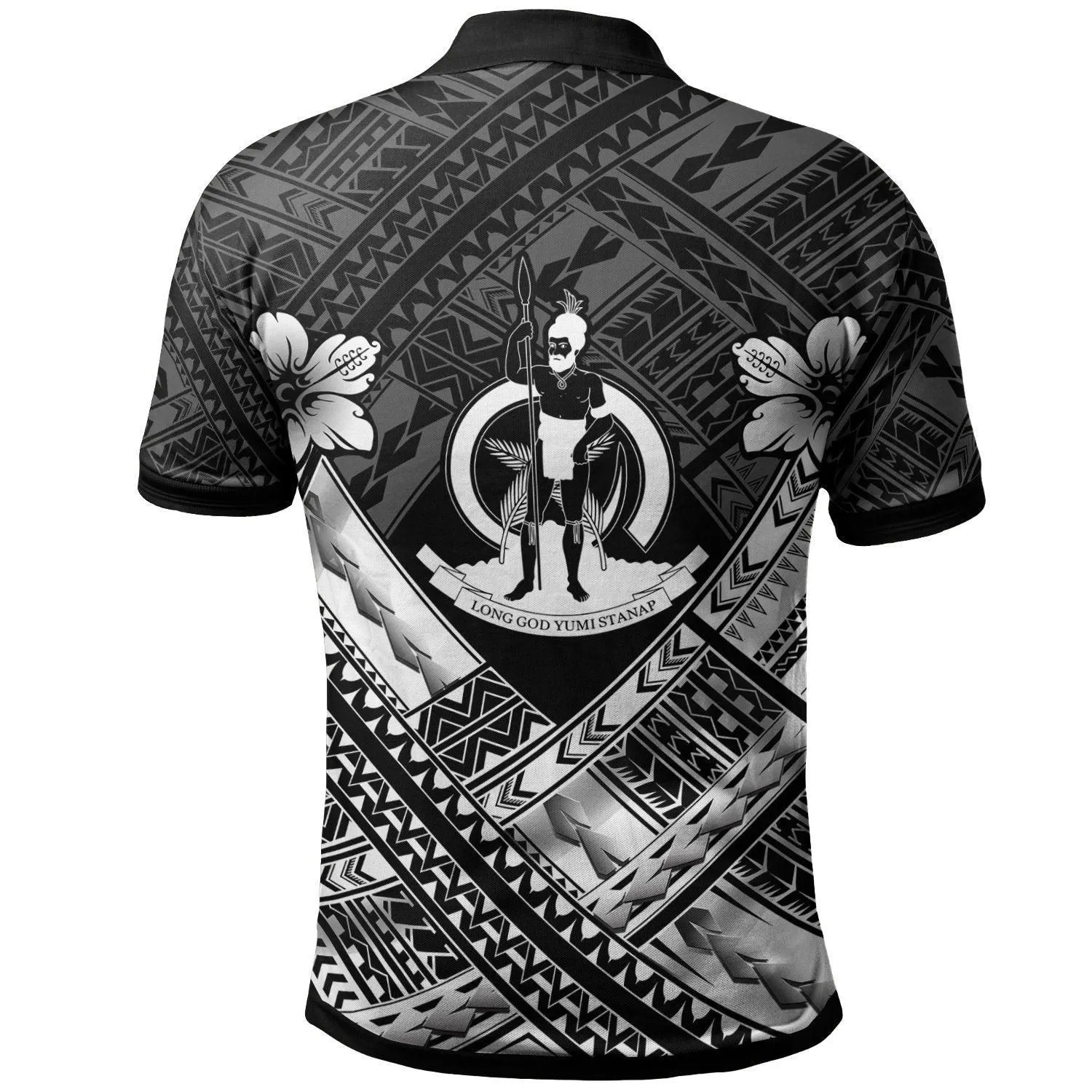 Vanuatu Polynesian Polo Shirt - Vanuatu White Seal Camisole Hibiscus Style
