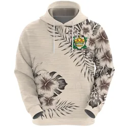 Tonga Hoodie The Beige Hibiscus